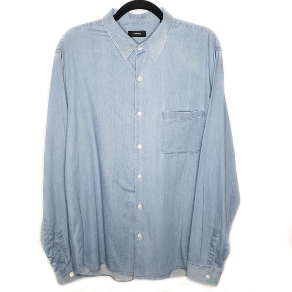 Theory Other - Theory Men's Chambray Long Sleeve Button Up Shirt
